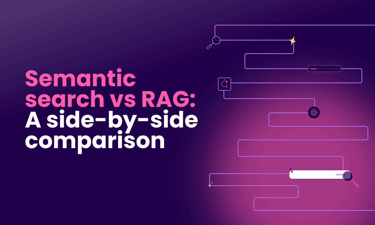 Semantic search vs. RAG: A side-by-side comparison
